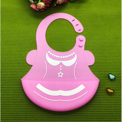 Kinder Lätzchen Set – Bunte Silikon Lätzchen mit Tiermotiven für Babys