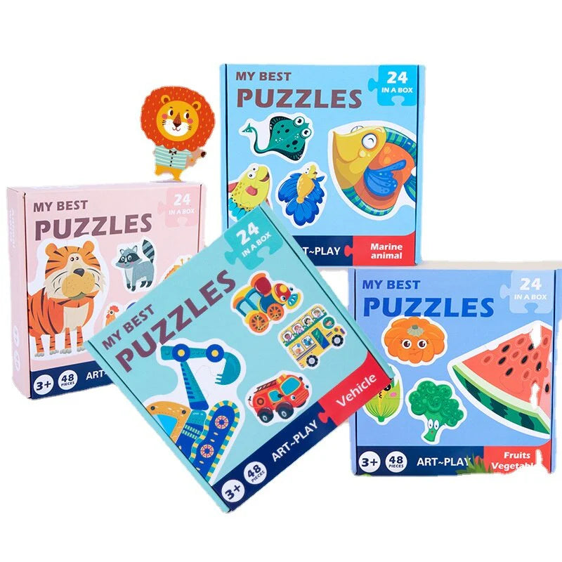 Lernspaß mit bunten Motiven – Pädagogisches Kinderpuzzle