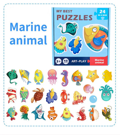 Lernspaß mit bunten Motiven – Pädagogisches Kinderpuzzle