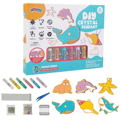 DIY Weihnachts-Kristall-Anhänger Set – Kreatives Malen Für Kinder Mit Weihnachtsmotiven