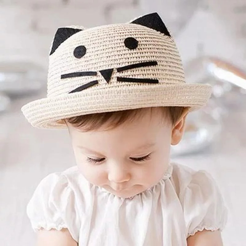 Sonnenhut für Babys mit Katzenohr-Design – Stylischer Sommerhut für Kinder
