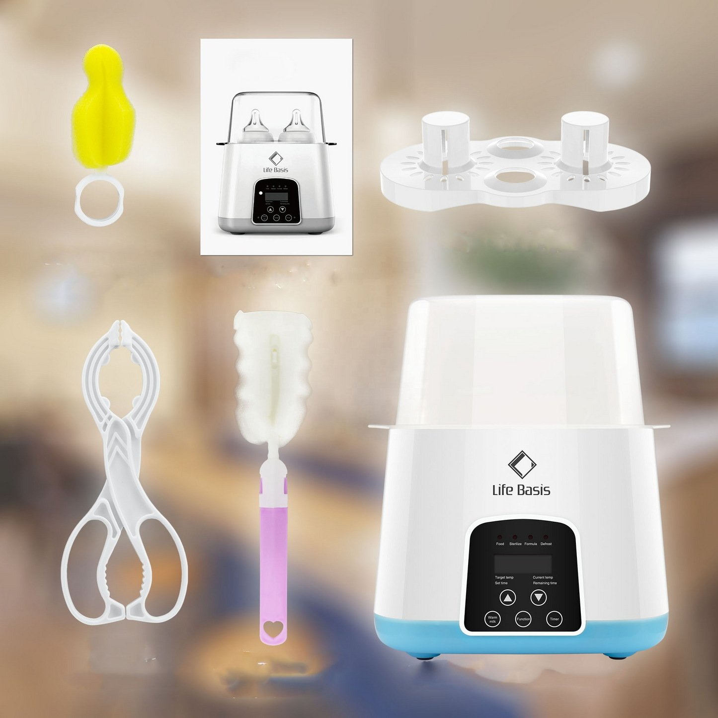 Multifunktionaler Flaschenwärmer und Sterilisator für Babys