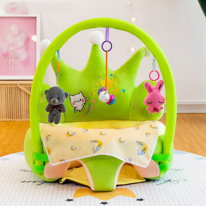 Sitzhilfe für Babys mit Spielbogen – Weicher Lernstuhl zum Sitzenlernen