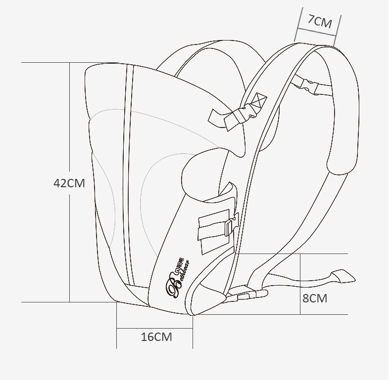 Ergonomische Babytrage mit verstellbaren Gurten