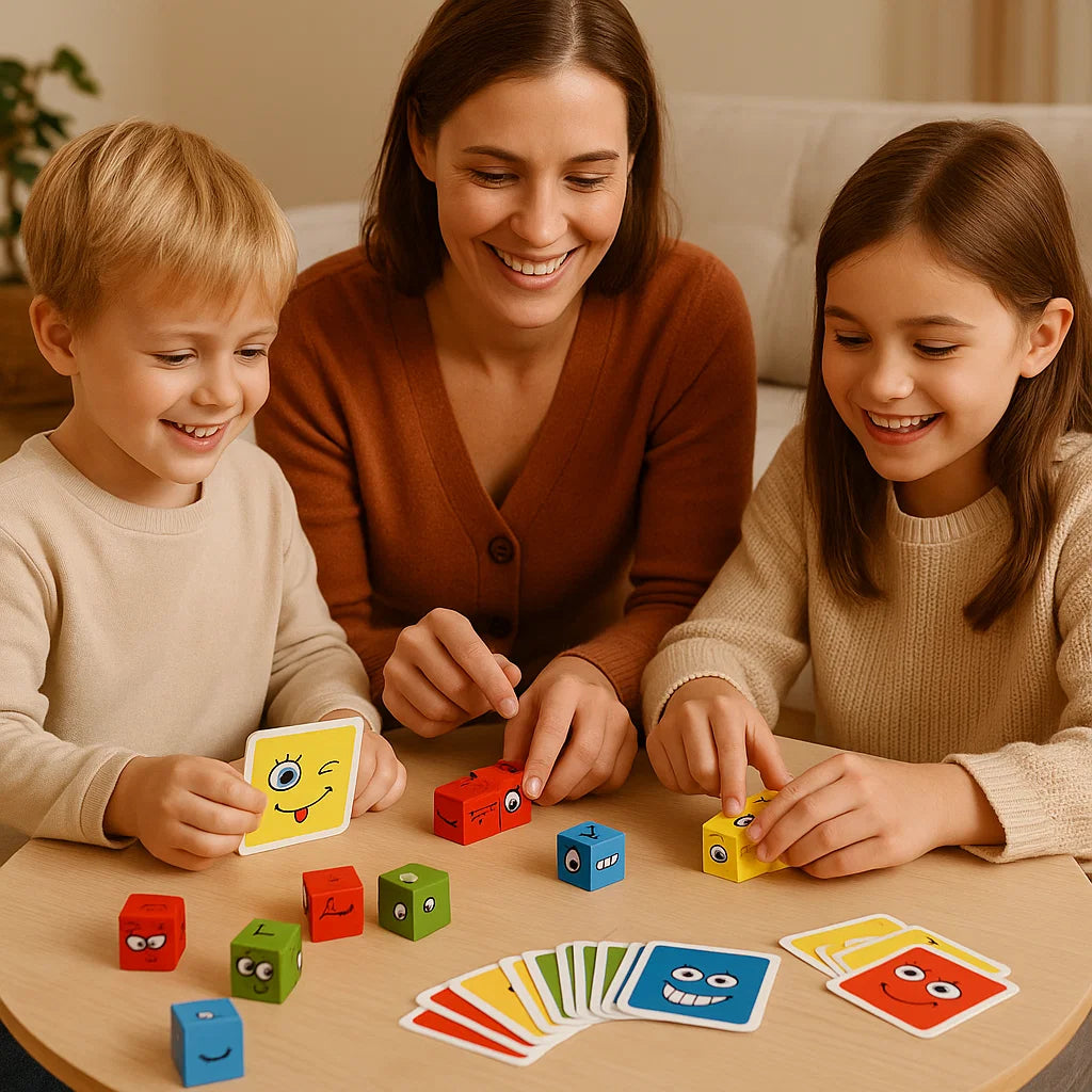 Gesicht Puzzle Würfel Spiel