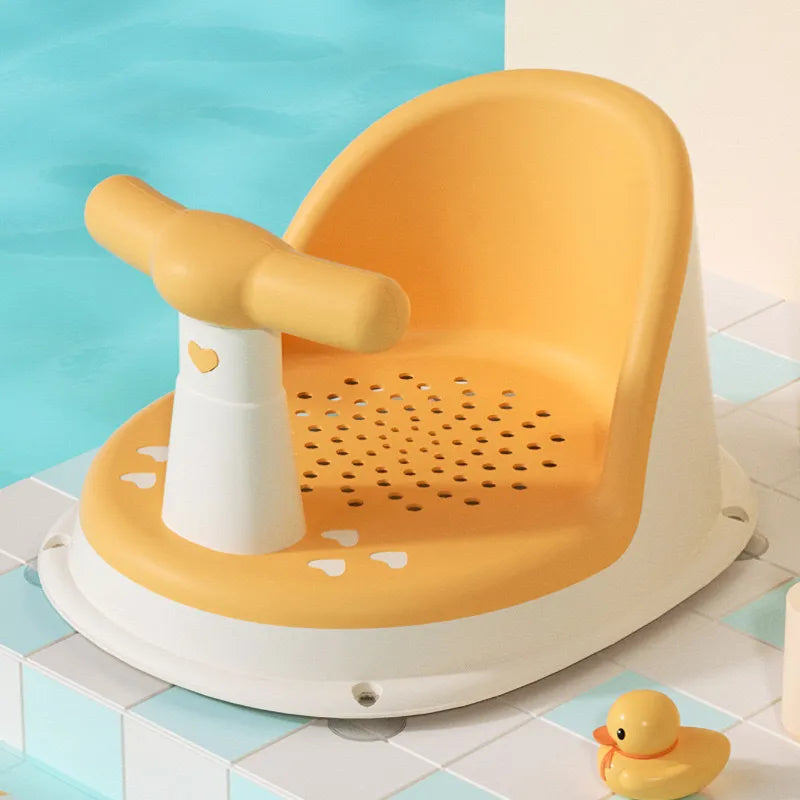 Drehbarer Baby Badesitz mit Griff – Rutschfester Wannensitz