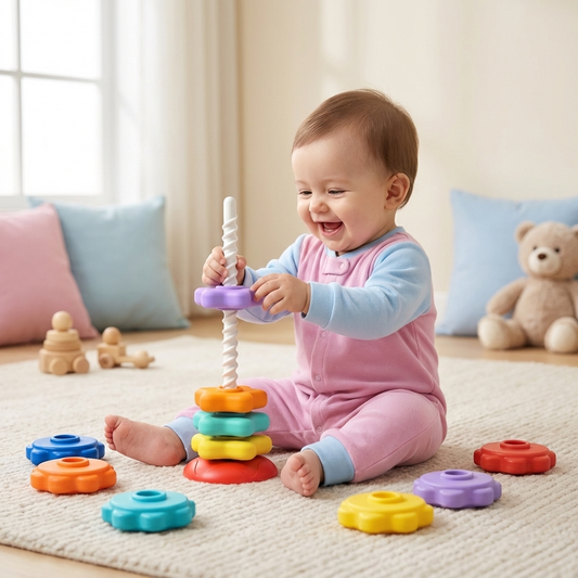 Regenbogen Dreh- und Farbturm Spielzeug