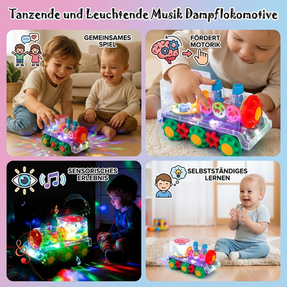 Tanzende und Leuchtende Musik Dampflokomotive