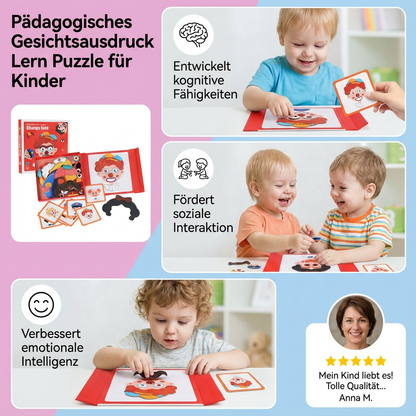 Pädagogisches Gesichtsausdruck Lern Puzzle für Kinder