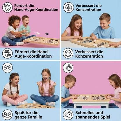 Schleuder Schach Brettspiel aus Holz