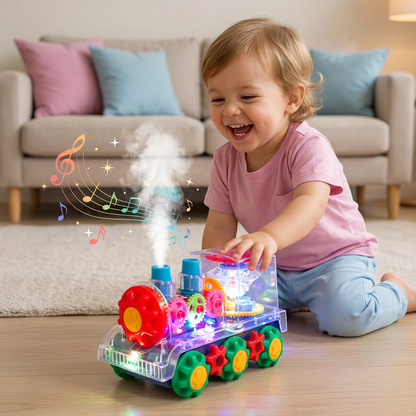 Tanzende und Leuchtende Musik Dampflokomotive