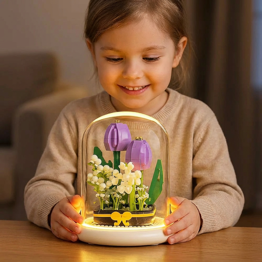 Edle Baustein Blume im Glas