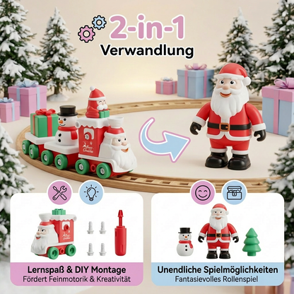2in1 Transformierender Weihnachtszug und Weihnachtsmann Roboter