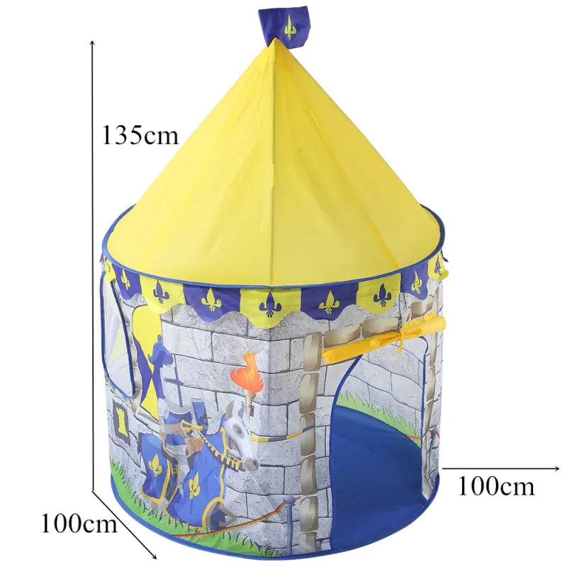Ritter Spielzelt für Kinder mit Burgdesign und Tragetasche