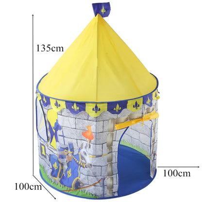 Ritter Spielzelt für Kinder mit Burgdesign und Tragetasche