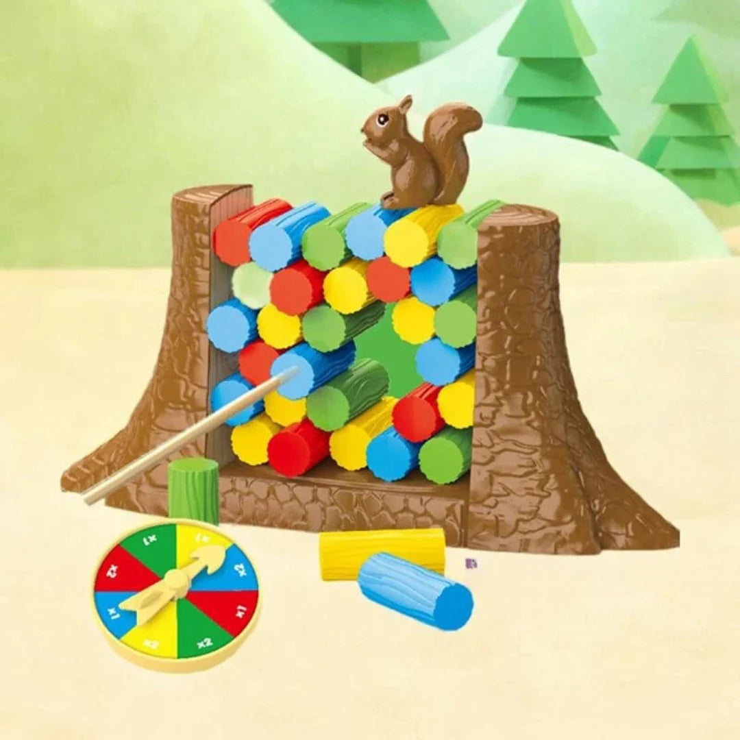 Lassen Sie das Eichhörnchen nicht umkippen – Spannendes Balance-Brettspiel für Kinder