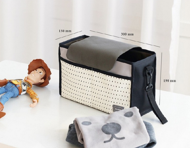 Große Wickeltasche mit Fächern für Fläschchen, Windeln & Zubehör