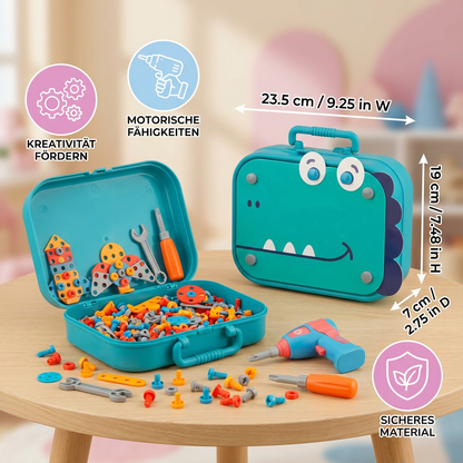 Handwerker Bauset für Kinder im Niedlichen Dino Design
