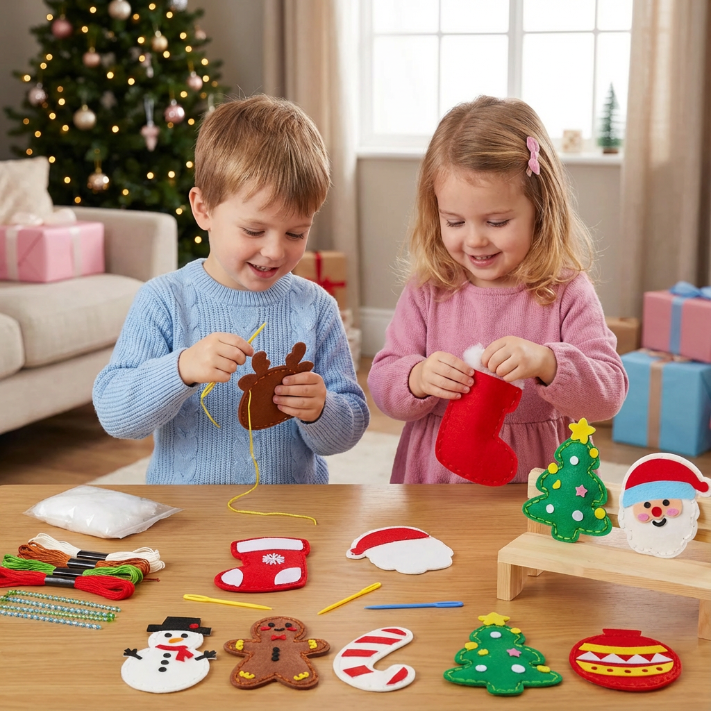 Sicheres Filz Weihnachts Set zum Selber Nähen