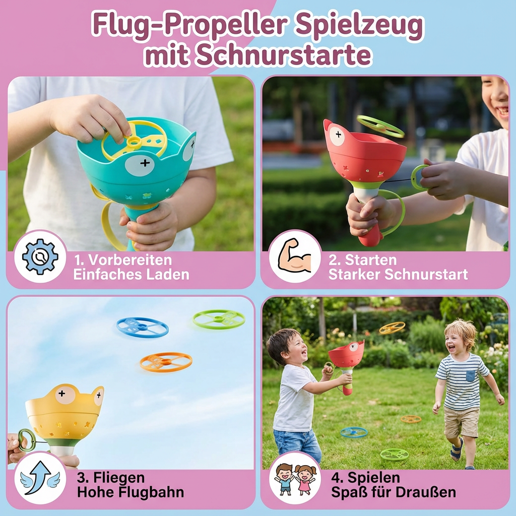 Flug-Propeller Spielzeug mit Schnurstarter