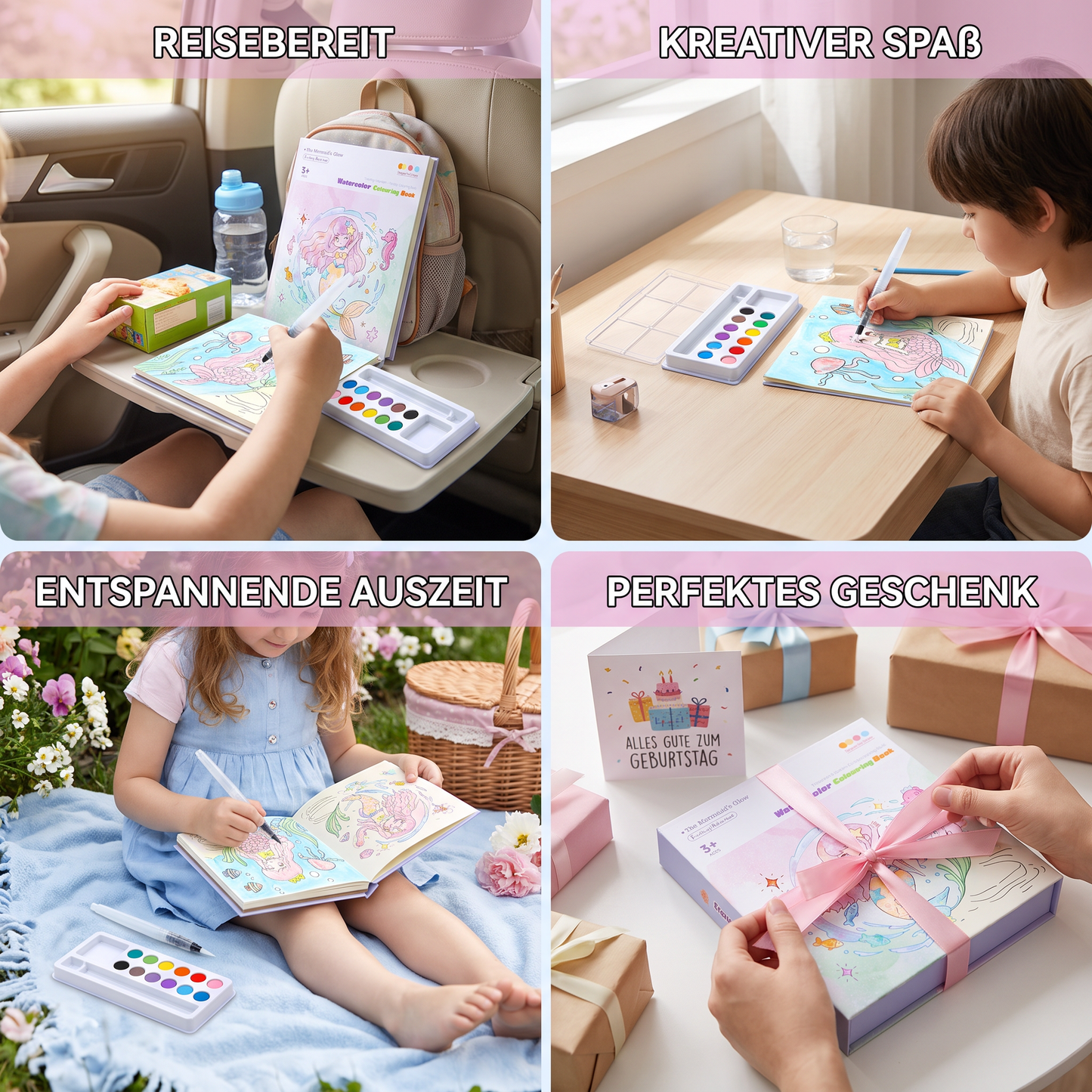 Alles-in-einem Aquarell-Malbuch