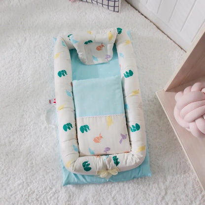 Baby Nestchen mit Matratze – Tragbares Babynest für Neugeborene & Kleinkinder