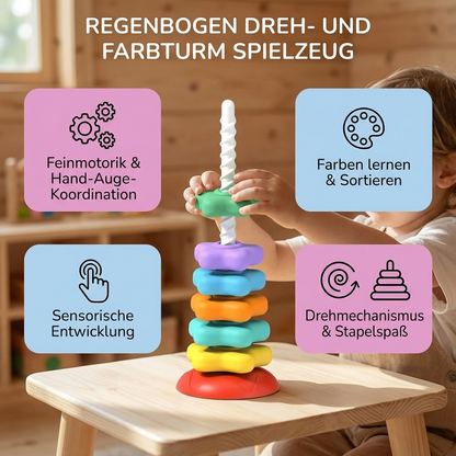 Regenbogen Dreh- und Farbturm Spielzeug