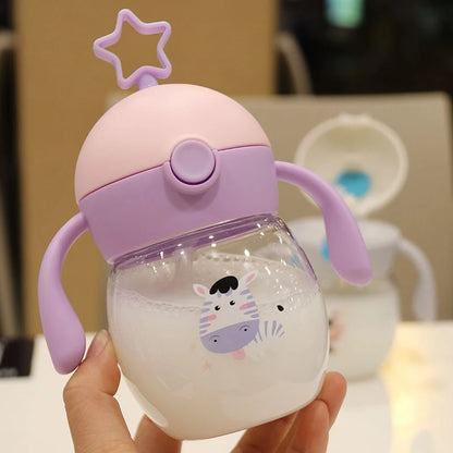 Baby Trinkflasche mit Griff – BPA-frei & Auslaufsicher mit Tiermotiv