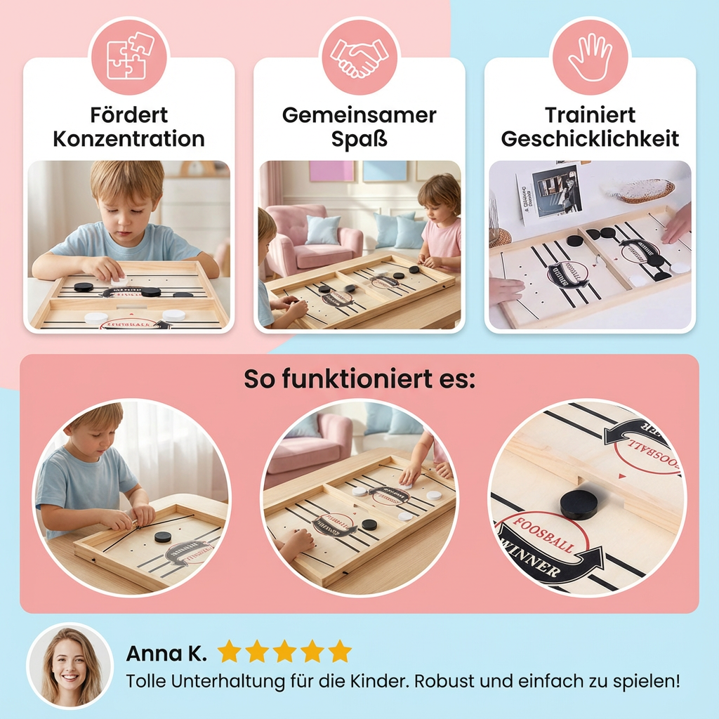 Schleuder Schach Brettspiel aus Holz