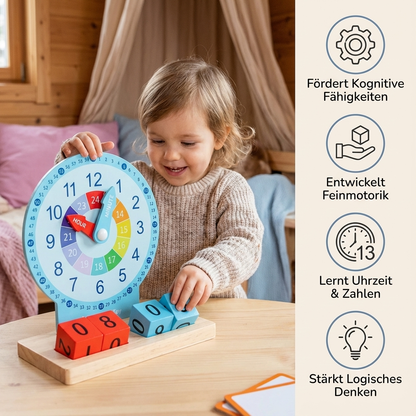 Pädagogisches Montessori Uhrzeit Lernspielzeug
