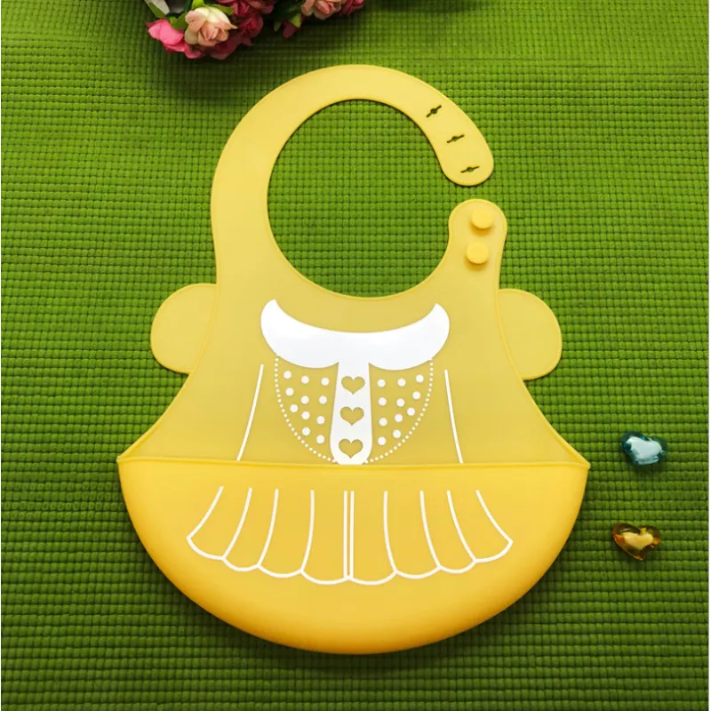 Kinder Lätzchen Set – Bunte Silikon Lätzchen mit Tiermotiven für Babys