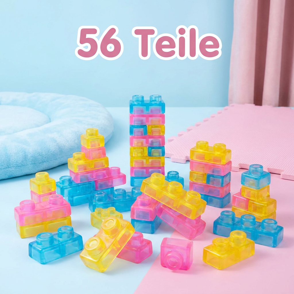 Zauberhafte Gummiblockchen, weiche Bausteine für Kinder