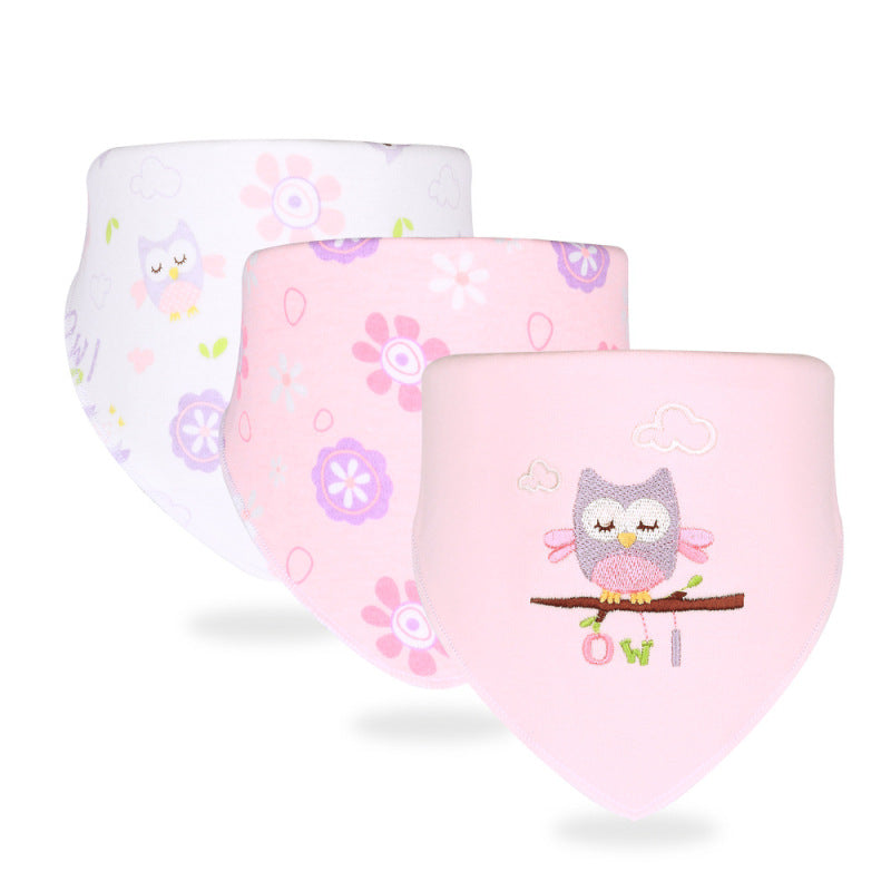 Baby-Schal-Lätzchen-Set - Weiche Dreieckstücher mit niedlichen Motiven