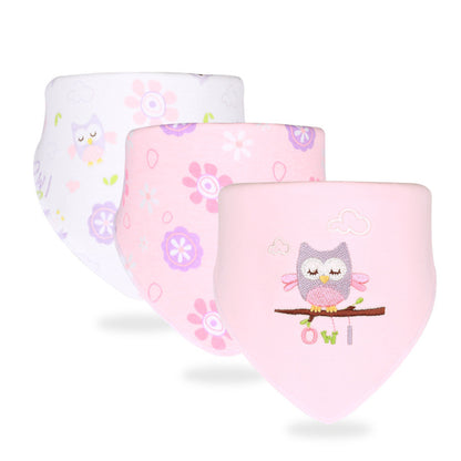 Baby-Schal-Lätzchen-Set - Weiche Dreieckstücher mit niedlichen Motiven