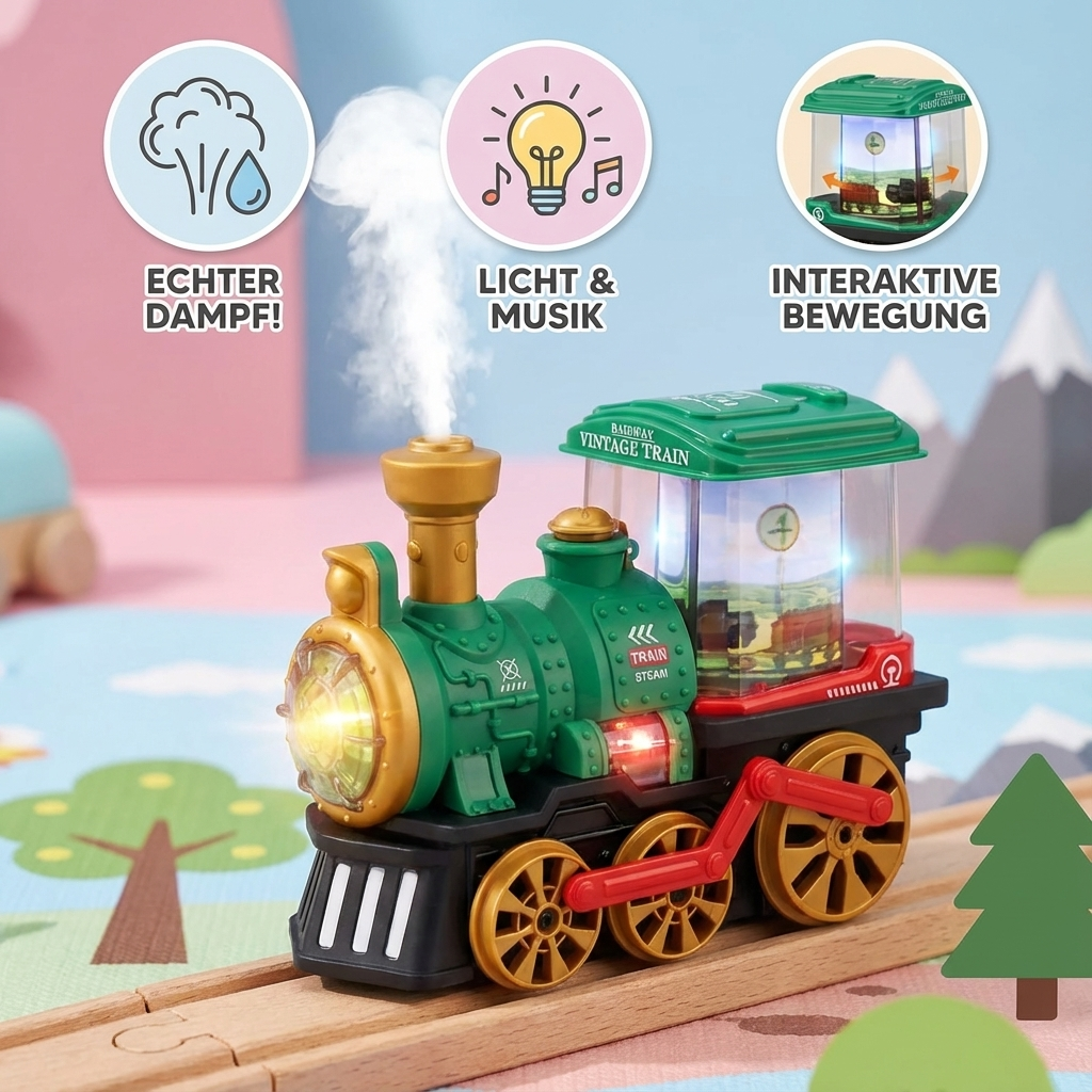 Intelligente Kinder Dampflokomotive mit Echtem Dampf