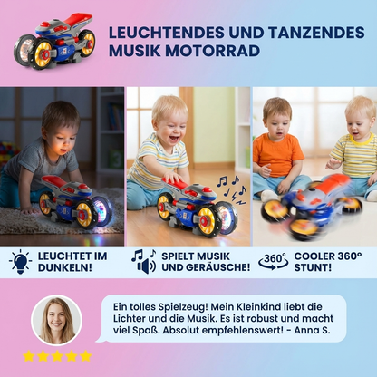 Leuchtendes und Tanzendes Musik Motorrad