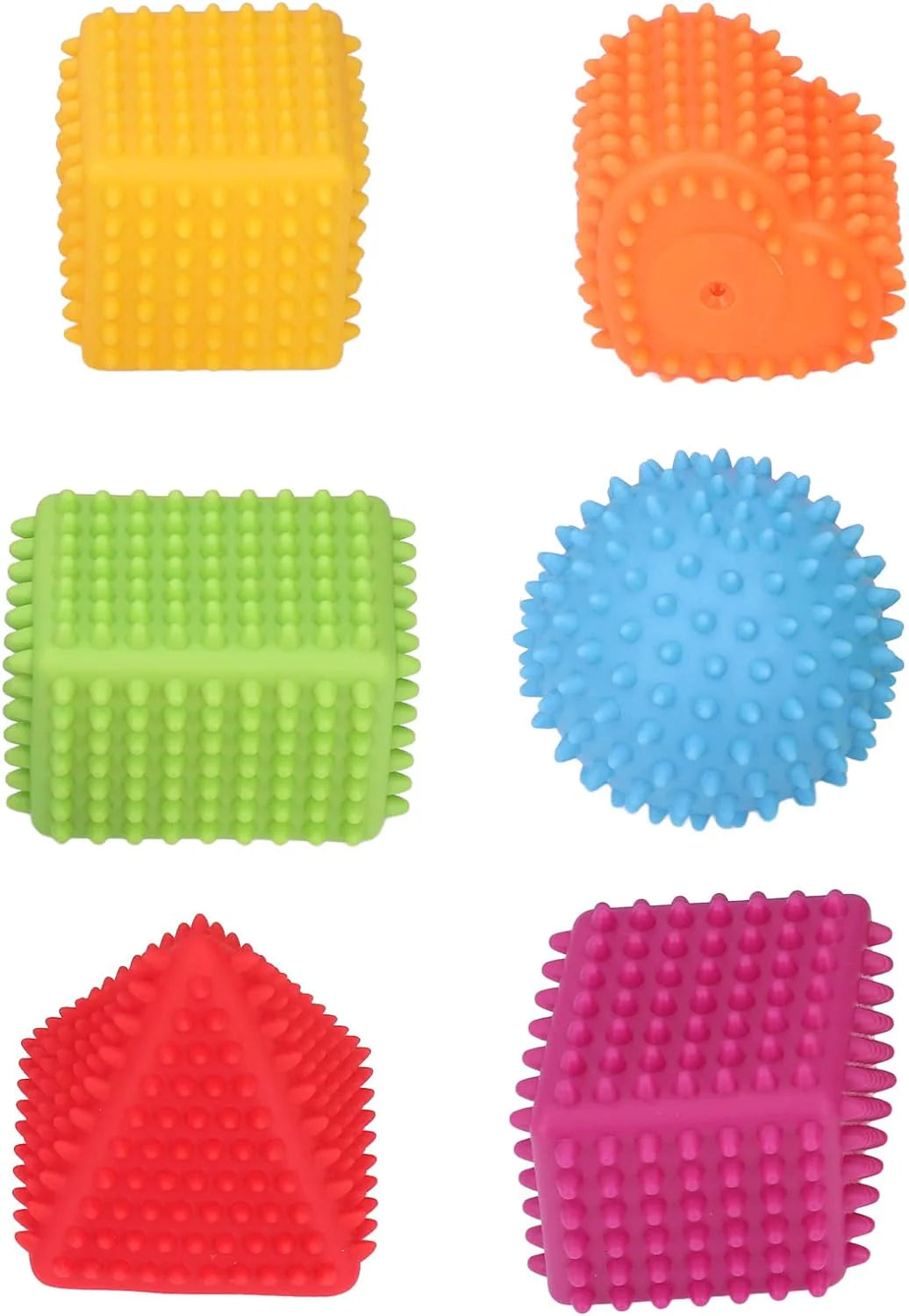 Bunte Baby Greifspielzeuge Set – Texturierte Würfel und Formen für Sinnesentwicklung