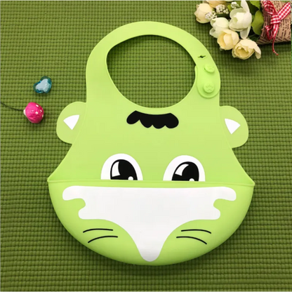 Kinder Lätzchen Set – Bunte Silikon Lätzchen mit Tiermotiven für Babys