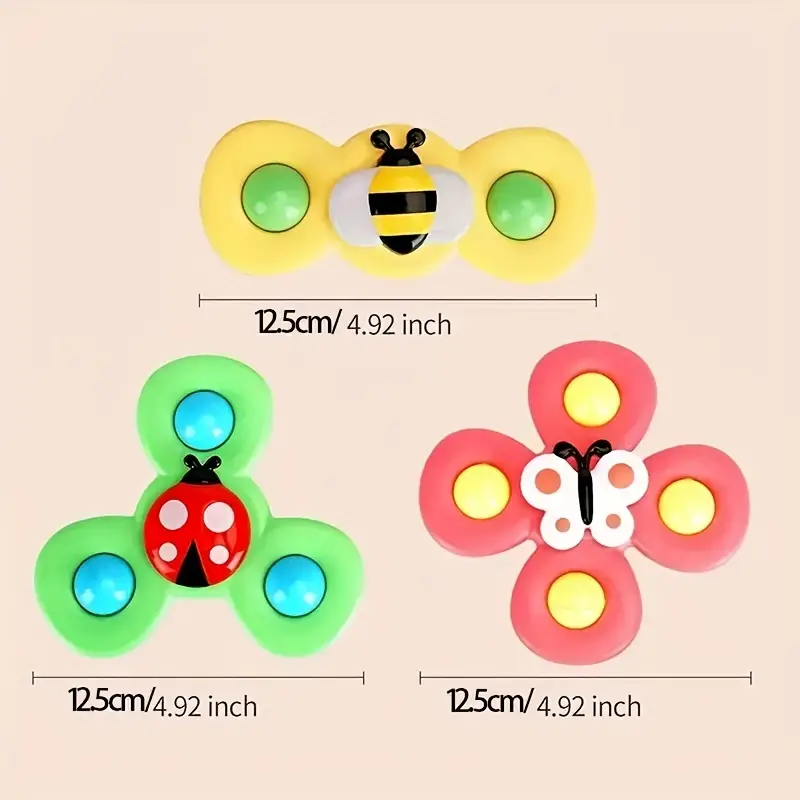 Saugnapf Drehspielset im 3er-Pack