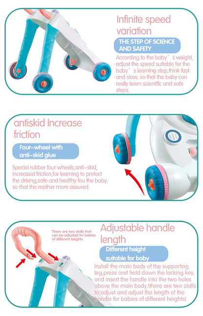 Lauflernwagen mit Musik – Baby Spiel- und Laufhilfe mit Lernspielzeug