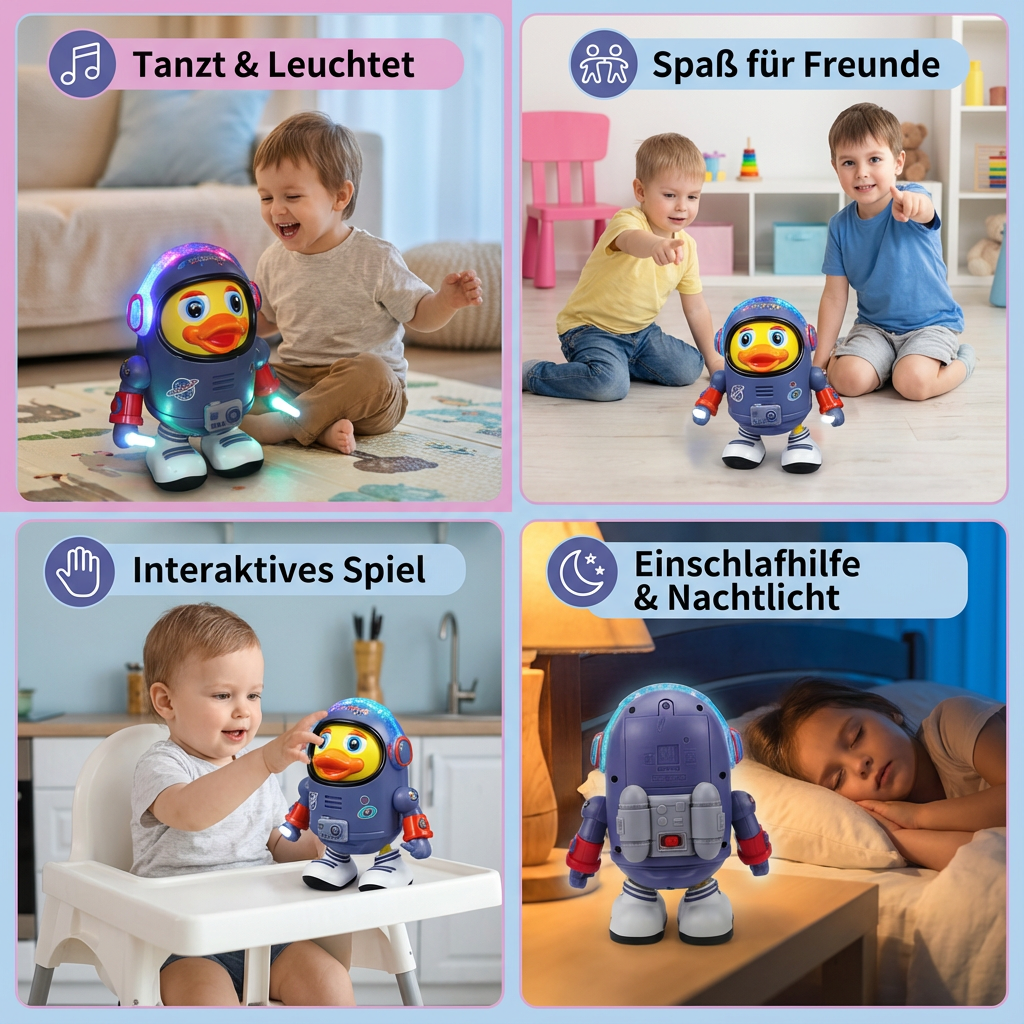 Tanzende Astronaut Ente