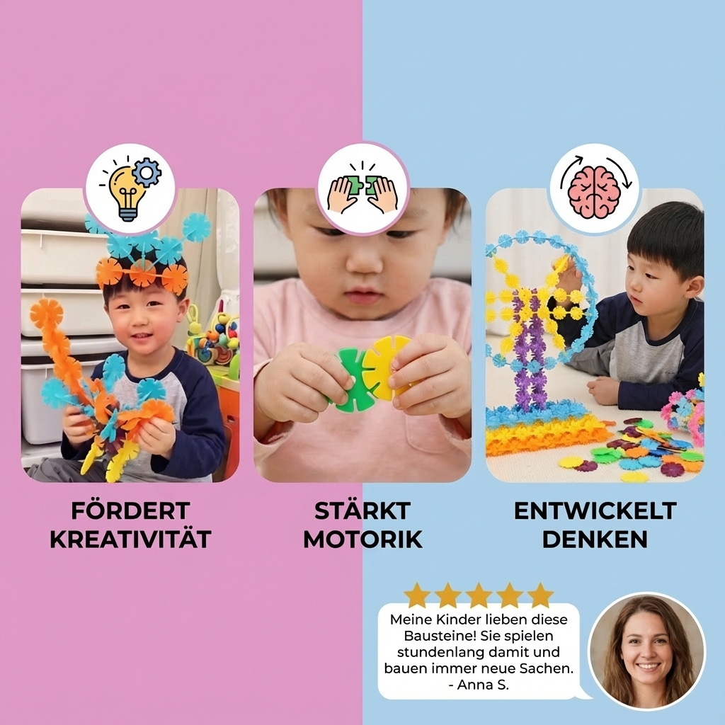 Flockenförmige Montessori Spielbausteine