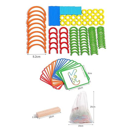 Pädagogisches Montessori Stöcke und Ringe Puzzle Bausteine