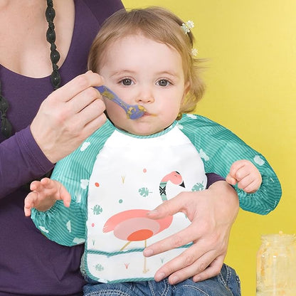 Wasserdichter Baby-Schürzen-Lätzchen mit langen Ärmeln