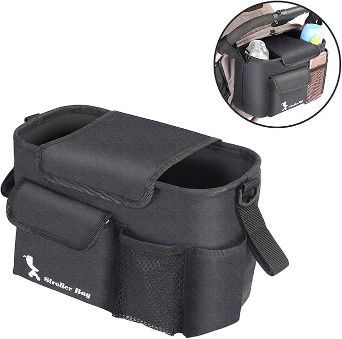 Praktische Stroller Tasche für Kinderwagen – Organizer mit Schultergurt und Fächern