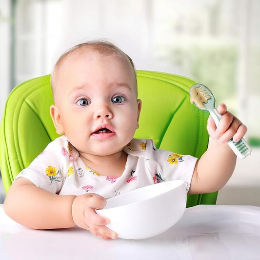 Baby Lernlöffel Set – Selbstlern-Besteck für Babys