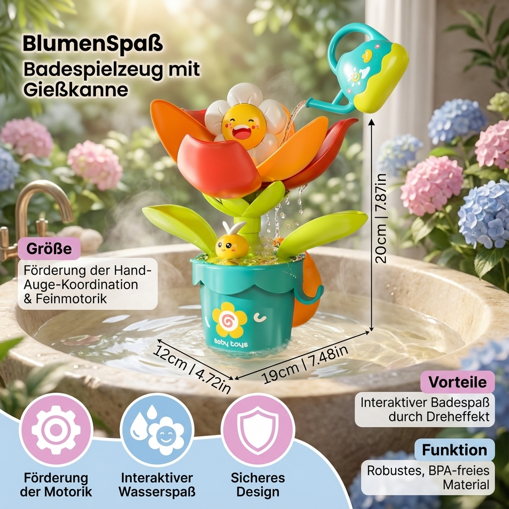 BlumenSpaß Badespielzeug mit Gießkanne