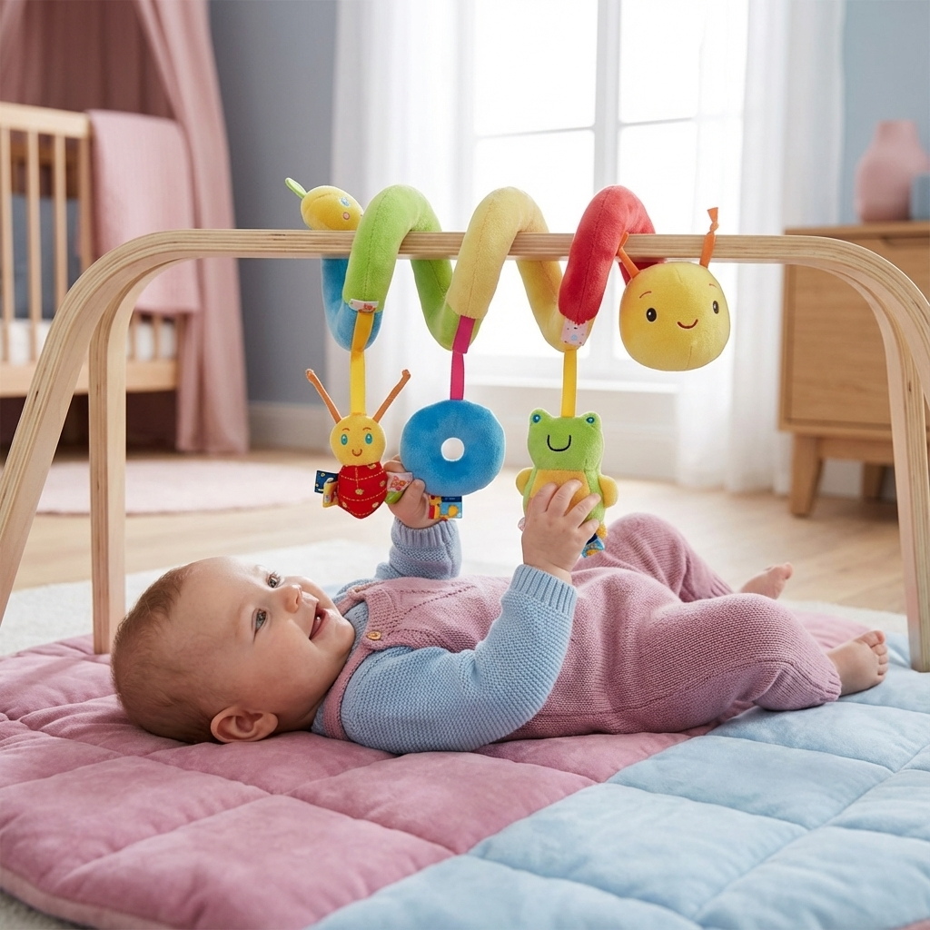 3in1 Raupen Rassel Spielzeug für Daheim und Unterwegs