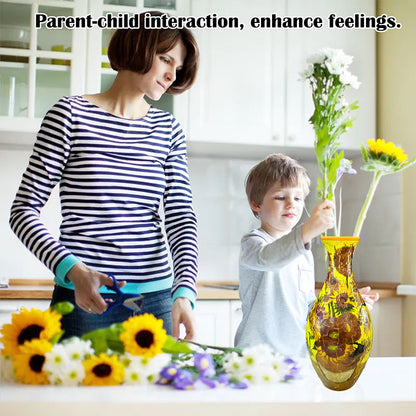 Edle 3D Puzzle Vase - Verwendbar für echte Blumen