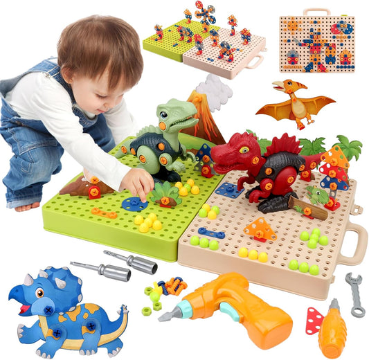 Kreativer Schraubspaß – Dinosaurier Konstruktionsset